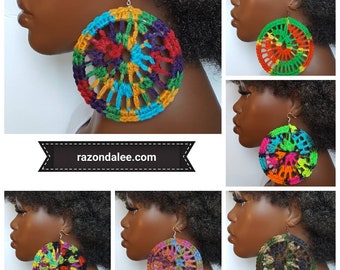 Jumbo Large Lightweight Crochet Earrings by Razonda Lee RazondaLee 3