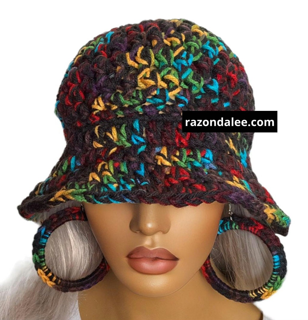 ハット Stella McCartney CROCHET BUCKET HAT (7V0043_WP01645702) STELLA MCCARTNEY Striped Crochet Bucket Hat | endource