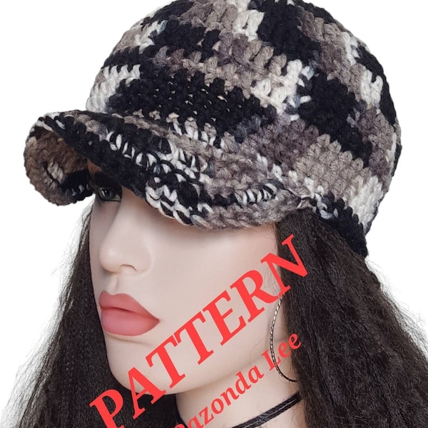 Pdf CROCHET PATTERN ONLY, téléchargement numérique, modèle de casquette de Style baseball, modèle de casquette au crochet, modèle de bricolage par Razonda Lee RazondaLee 101