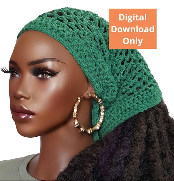 Pdf CROCHET PATTERN ONLY, Digital Download, Cotton Crochet Dreadlock Sleeve Tube Hat Pattern, Written Tutorial by RazondaLee Razonda Lee 122