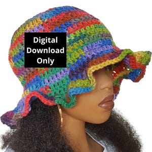 Easy Pdf CROCHET PATTERN ONLY, Digital Download, Crochet Ruffle Bucket ...