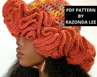 Easy Pdf CROCHET PATTERN ONLY, Digital Download, Crochet Big Ruffle Bucket Hat Pattern, by RazondaLee Razonda Lee 129