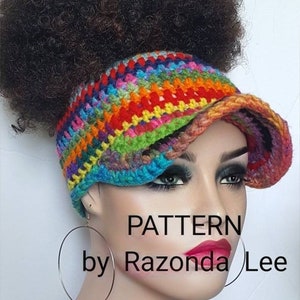 Easy Pdf CROCHET PATTERN ONLY, Digital Download, Crochet Headband Visor Pattern, Written Tutorial by RazondaLee Razonda Lee 107