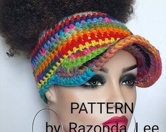 Easy Pdf CROCHET PATTERN ONLY, Digital Download, Crochet Headband Visor Pattern, Written Tutorial by RazondaLee Razonda Lee 107