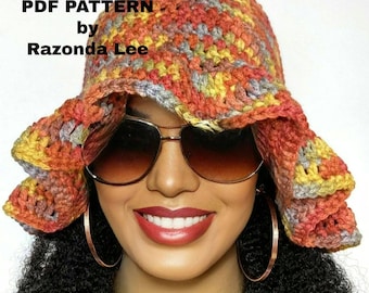 Easy Pdf CROCHET PATTERN ONLY, Digital Download, Crochet Super Bucket Hat Pattern, by RazondaLee Razonda Lee 116