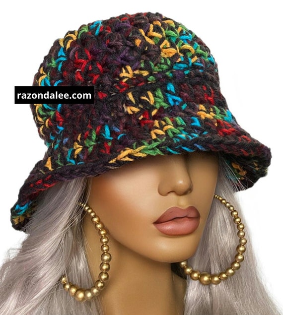 Chunky Crochet Flare Bucket Hat by Razondalee Razonda Lee