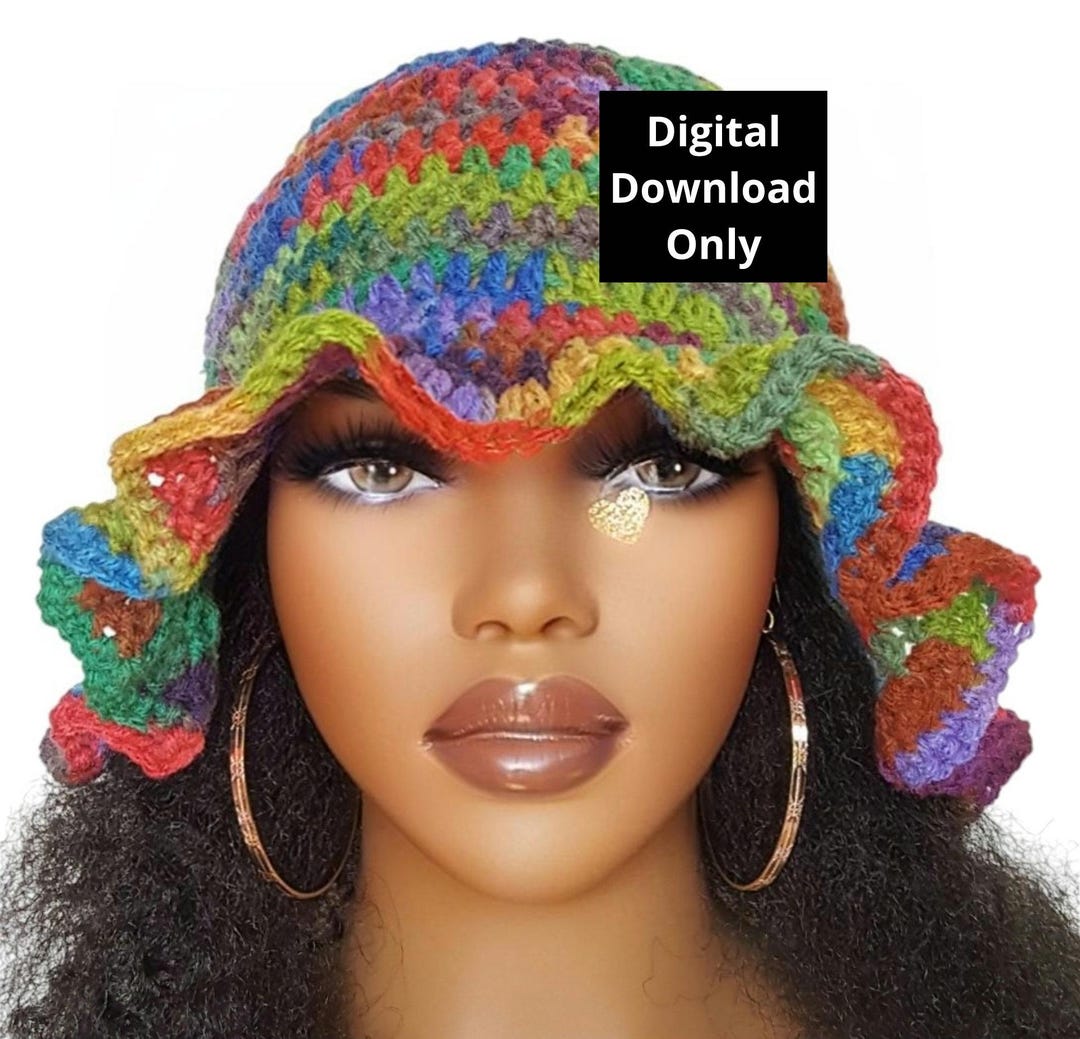 Easy Pdf CROCHET PATTERN ONLY, Digital Download, Crochet Ruffle Bucket ...