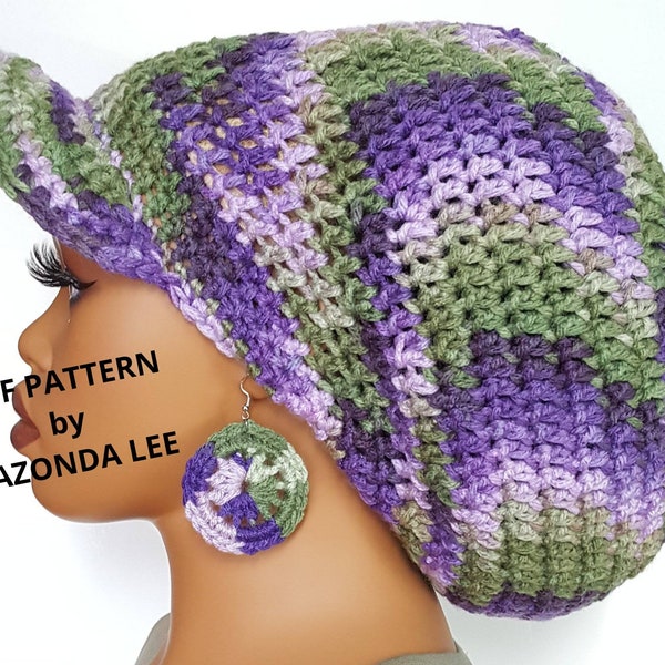 Easy Pdf CROCHET PATTERN ONLY, Digital Download, Crochet Large Dreadlock Hat Pattern, Written Tutorial by RazondaLee Razonda Lee 113