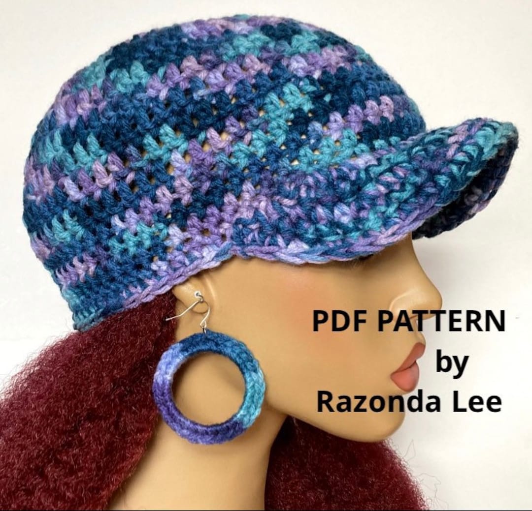 Easy Pdf CROCHET PATTERN ONLY, Digital Download, Baseball Style Cap