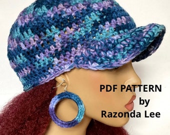 Easy Pdf CROCHET PATTERN ONLY, Digital Download, Baseball Style Cap Pattern, Crochet Baseball Cap Pattern, by RazondaLee Razonda Lee 110