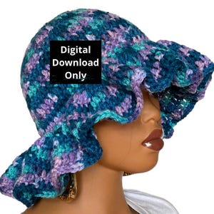 Easy Pdf CROCHET PATTERN ONLY, Digital Download, Crochet Ruffle Bucket ...
