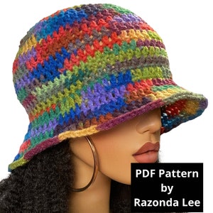 Easy Pdf CROCHET PATTERN ONLY, Digital Download, Crochet Bucket Hat Pattern, by RazondaLee Razonda Lee 114