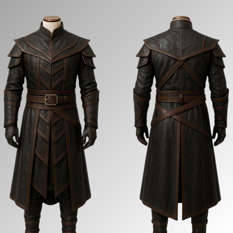 custom handmade gothic leather warrior outfit