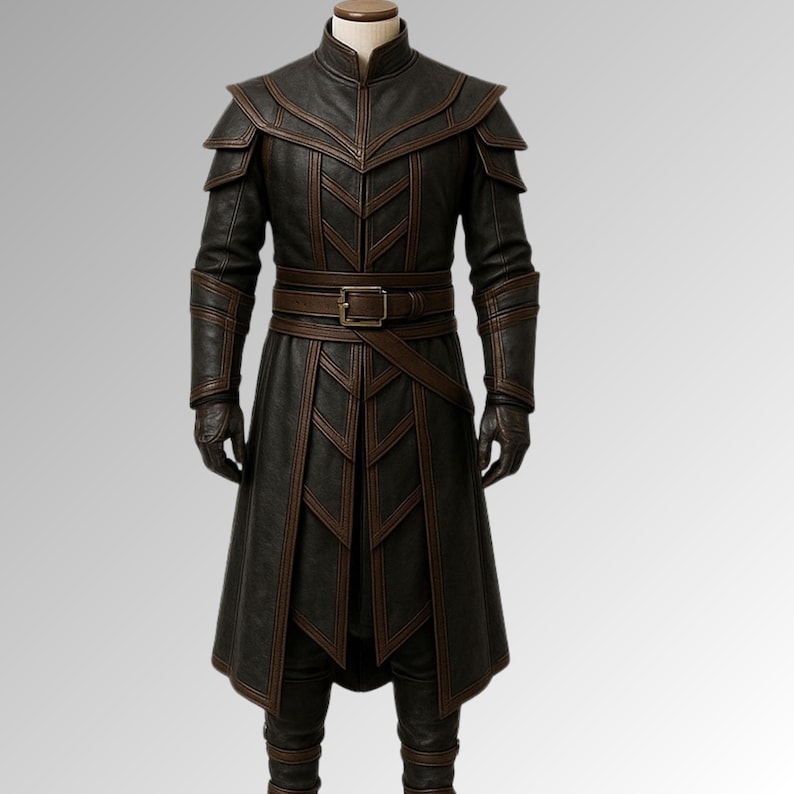 medieval leather warrior costume for men