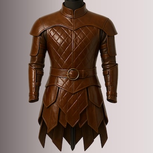 Handmade Leather Knight Armor, Gothic Medieval Warrior Costume