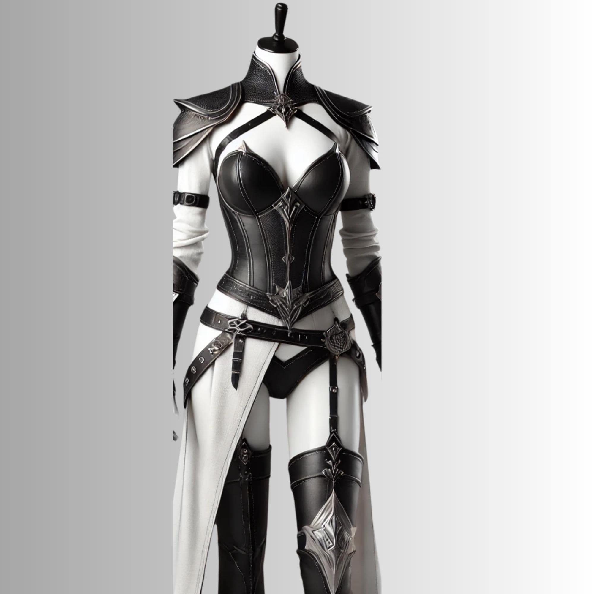Medieval Warrior Woman Leather Costume, LARP Armor, Fantasy Ball