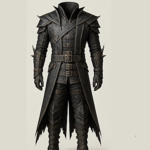 Handmade Leather Medieval Cloak, Gothic Cosplay Armor