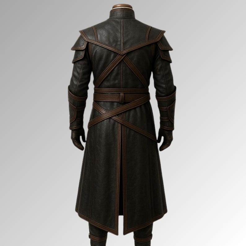 gothic assassin cosplay outfit with leather pants