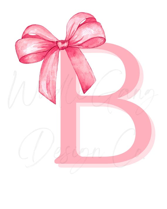 Letter B Pink Background