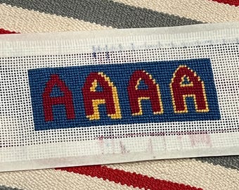 AUSTIN FONT 18-19 Stitches High Alphabet Letter Pattern Four Ways for Needlepoint or Cross Stitch