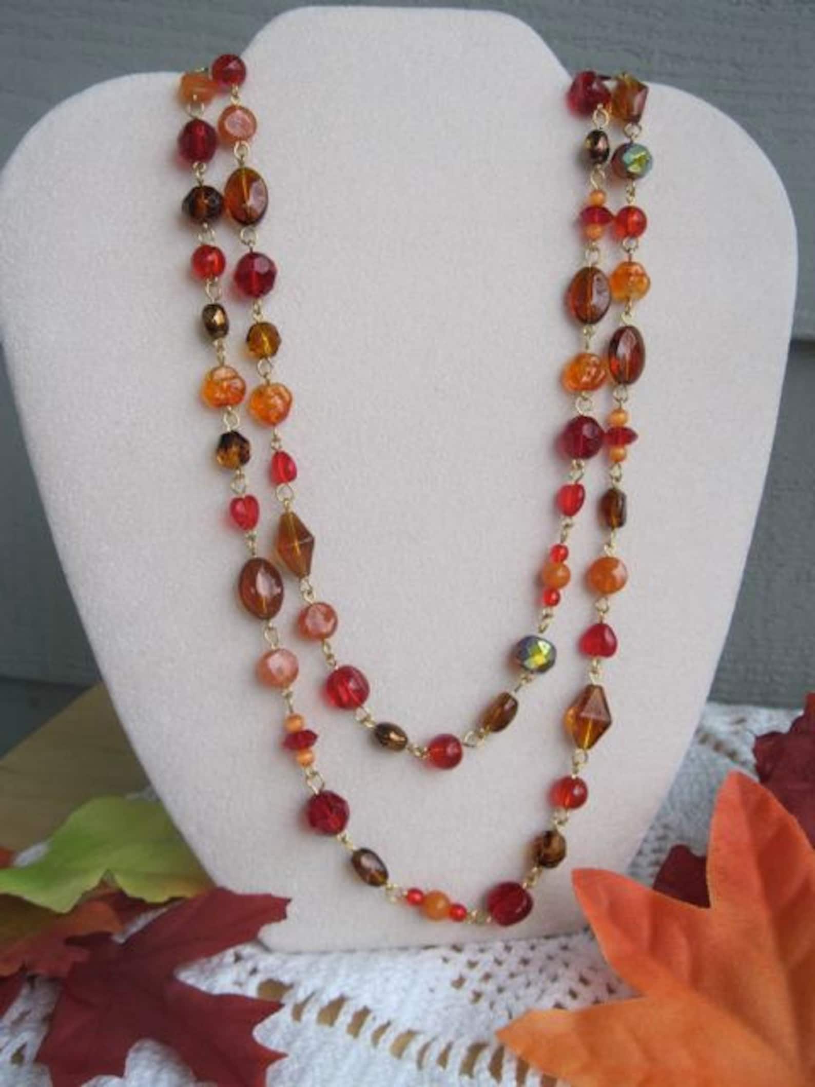 Autumn Colors Necklace Etsy