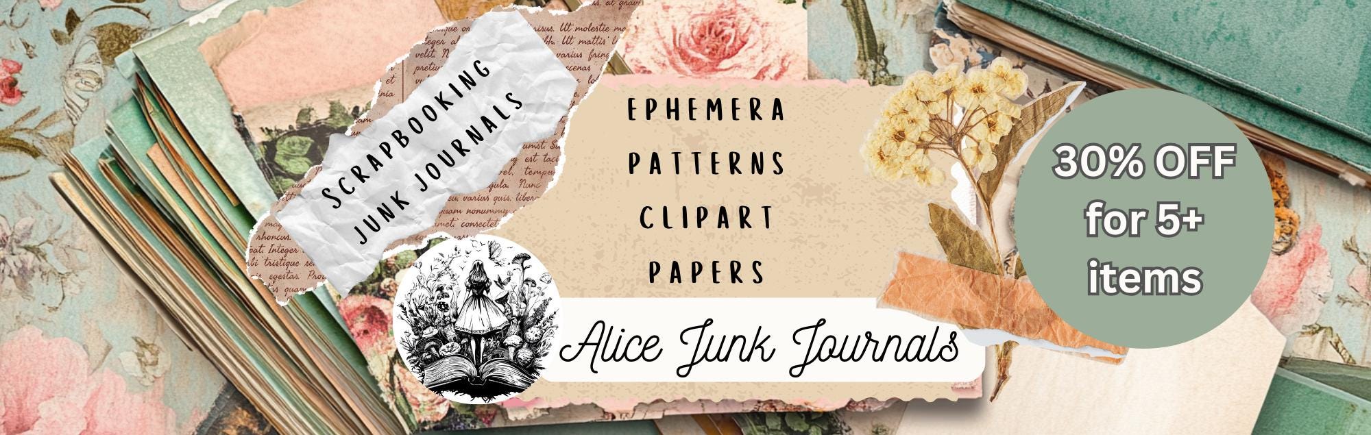 AliceJunkJournals - Etsy