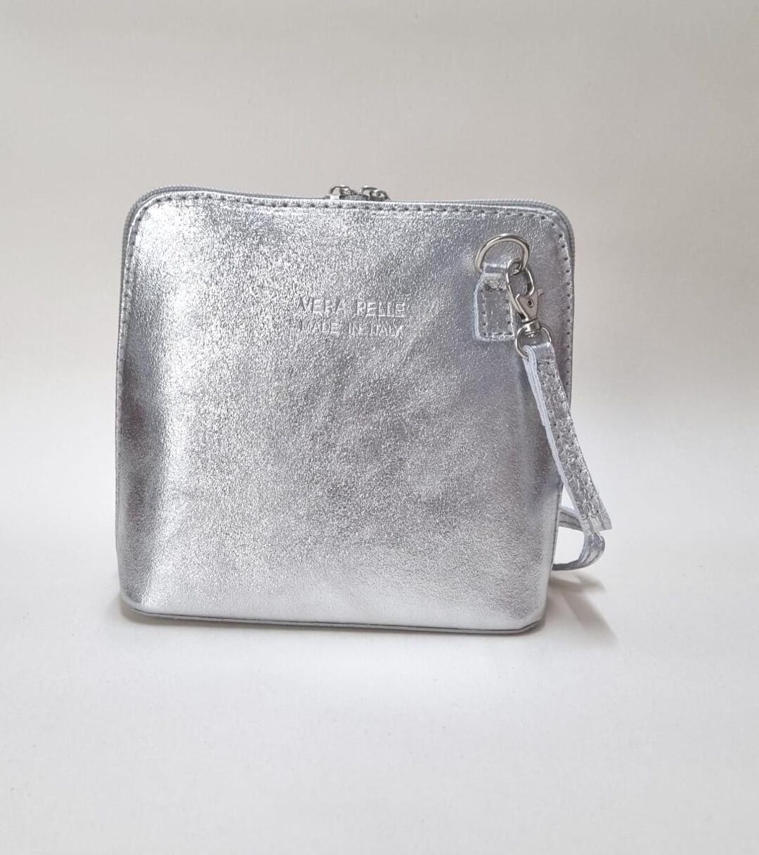 SILVER METALLIC SOL LEATHER BAG main image 0