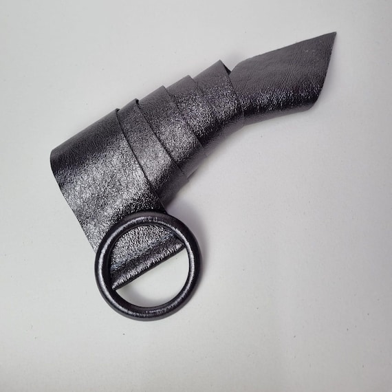 Metallic Pewter Leather Belt: Handmade Italian Silver Dress 