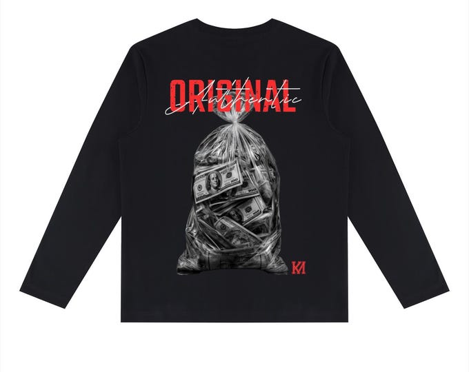 KIING MODE Unisex "Money" Heavyweight Long Sleeve T-Shirt