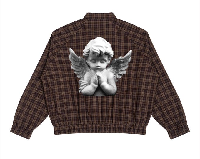 KIING MODE Unisex "Angel" Plaid Full-Zip Track Jacket