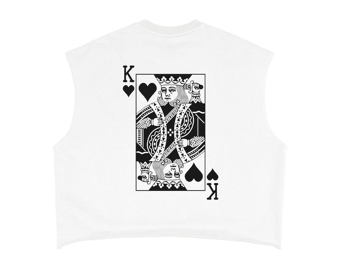 KIING MODE "King of Hearts" French Terry Boxy Tank Top