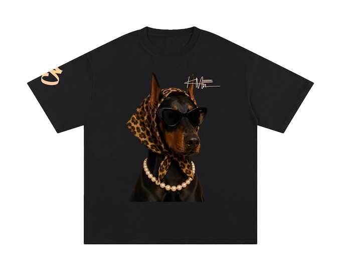 KIING MODE "Fancy Dog" Unisex Pure Cotton T-Shirt