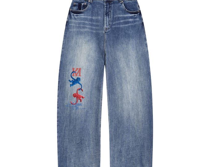 KIING MODE "Monkeys in a Barrel" Sun Fade Heavyweight Denim Jeans