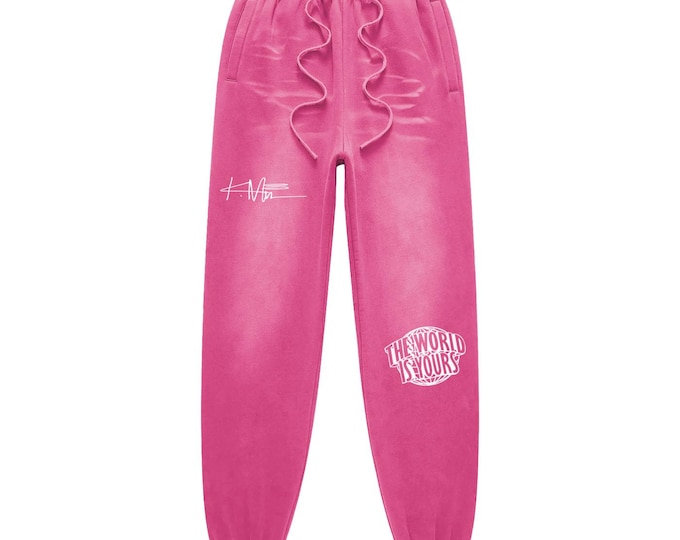 KIING MODE "World is Yours" Sunfaded Fleece Sweatpants