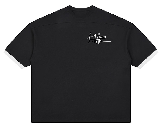 KIING MODE Unisex "KM Signature" Color Block Drop Shoulder T-Shirt