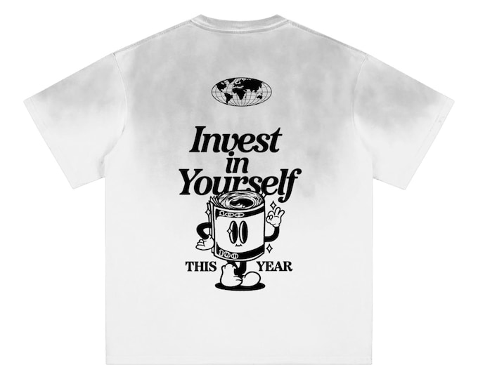 KIING MODE "Invest in Yourself" Sunfaded Edge Gradient T-Shirt