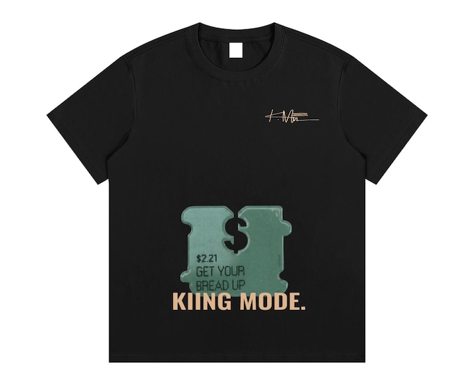 KIING MODE "Get Your Bread Up" Essential Cotton T-Shirt