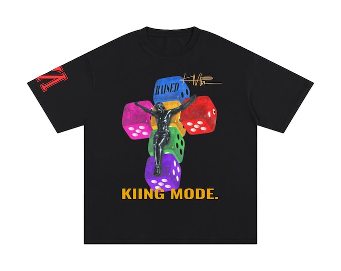 KIING MODE "Color Dice Cross" Unisex Pure Cotton T-Shirt