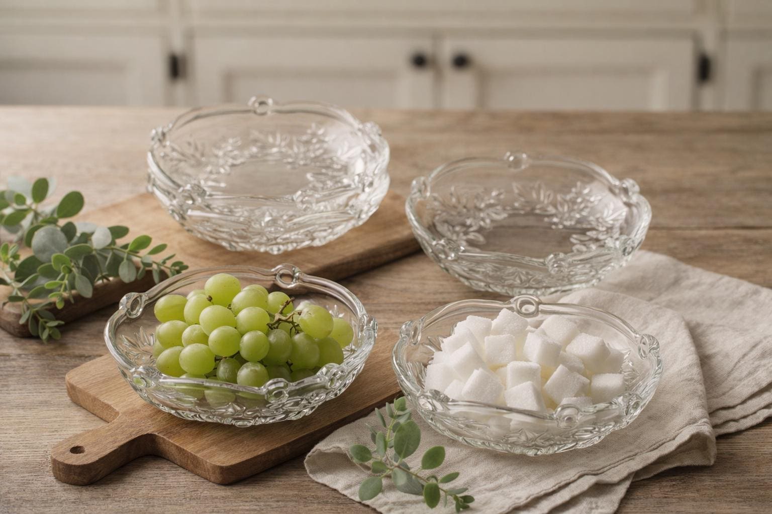 Vintage Clear Glass Berry Bowl - Etsy
