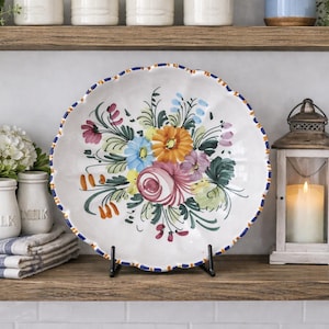 Vintage Italian SACA Pottery Bowl: Hand-Painted Mid-Century Modern Decor