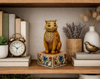 Jasper Jim Shore Cat Figurine Yellow Cat 114424 Heartwood Creek