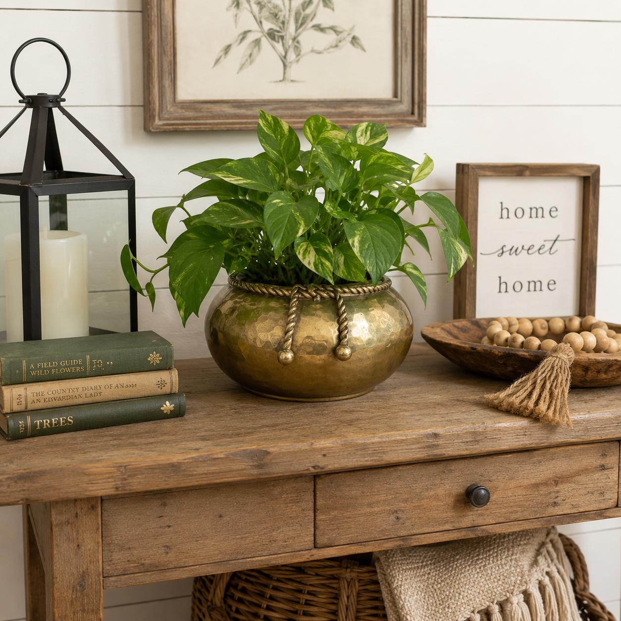 Vintage Brass Planter - Etsy