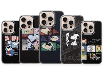 Funda para teléfono con diseño de Snoopy y Peanuts, estilo cómic vintage, para iPhone 17 Pro Max, 16e, 15, 14, 13 y Samsung S25 Ultra, S24 FE, A56, Pixel 10 XL, 9