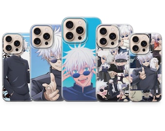 Funda para teléfono Gojo Satoru Jujutsu Kaisen para iPhone 17 Pro Max, 16e, 15, 14, 13 y Samsung S25 Ultra, S24 FE, A56, A16, Pixel 10 XL, 9a, 8, 7