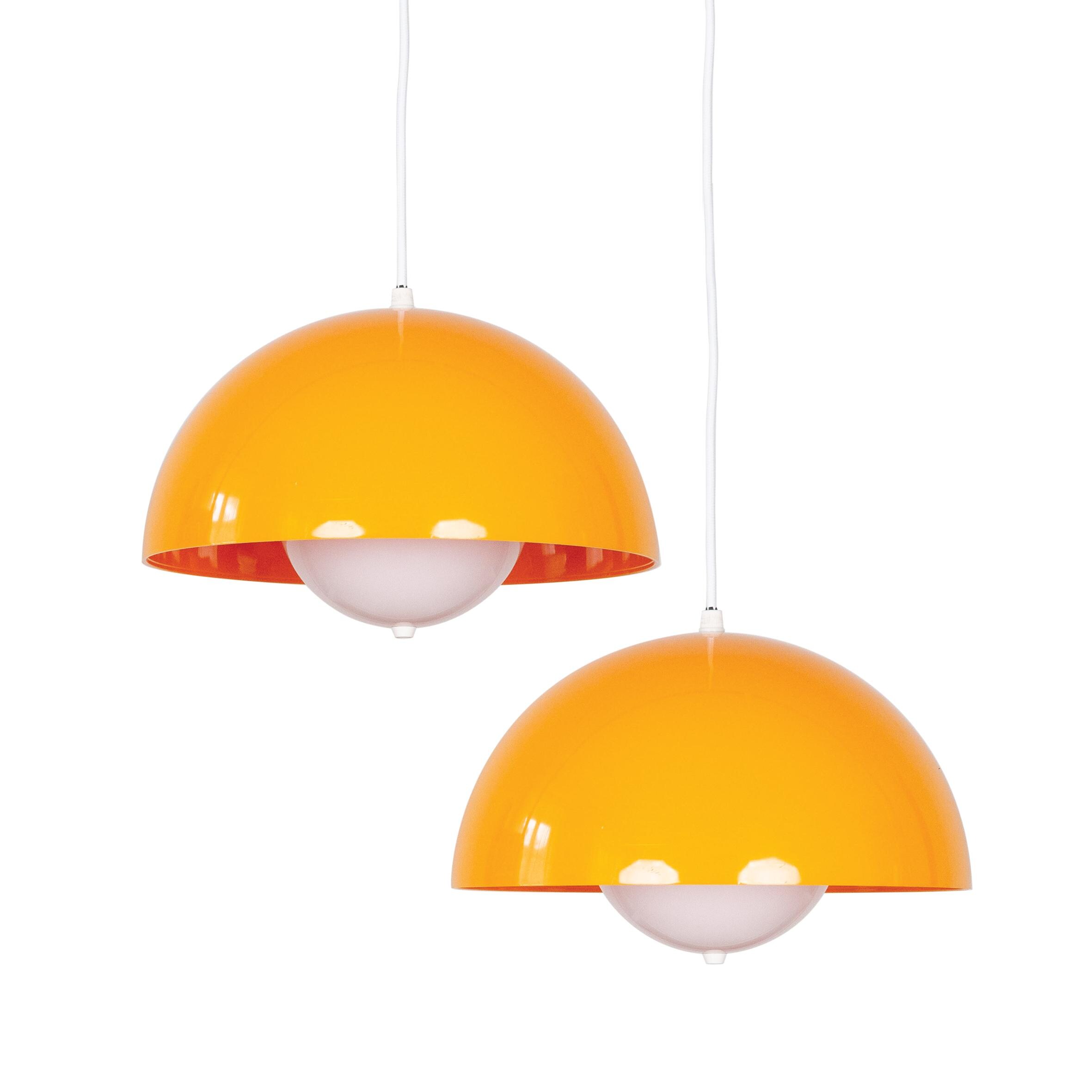 70'S デンマーク製「フラットパック」ペンダントライト ×2 スペースエイジ 70'S デンマーク製「フラットパック」ペンダントライト ×2 スペース