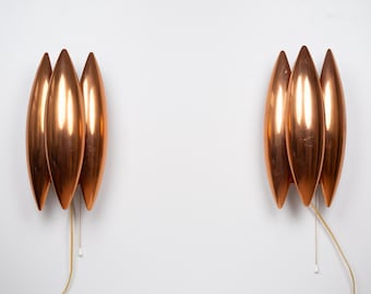 Pair of 2 Danish vintage wall lamps Kastor by Jo Hammerborg, Fog og Morup, 1963