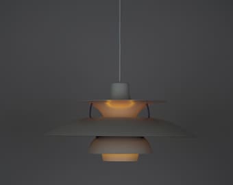 Danish vintage pendant lamp PH 5 by Poul Henningsen, Louis Poulsen, 1958
