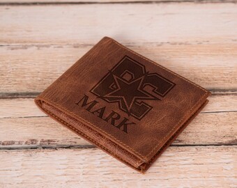 Dallas Cowboys Leather Wallet, Engraved NFL Football Fan Gift