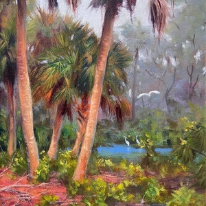 Florida Tropical Landscape Art print by Karim Gebahi