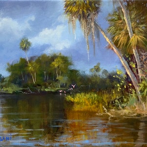 Florida Backcountry River and Sky Art Print.